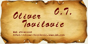 Oliver Tovilović vizit kartica